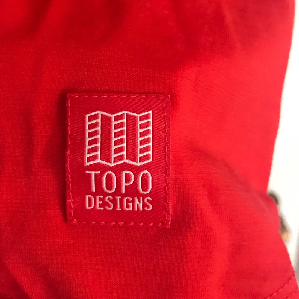Topo Designs Red Wool thermal size small